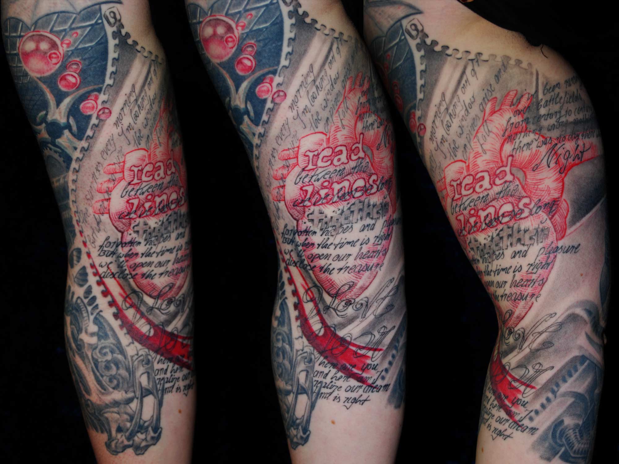 Trash Herz in Biomechanik Tattoo Video