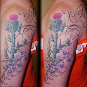 distel blumen tattoo Hits for life tattoo shit for life tattoo raul münchen taufkirchen Bayern