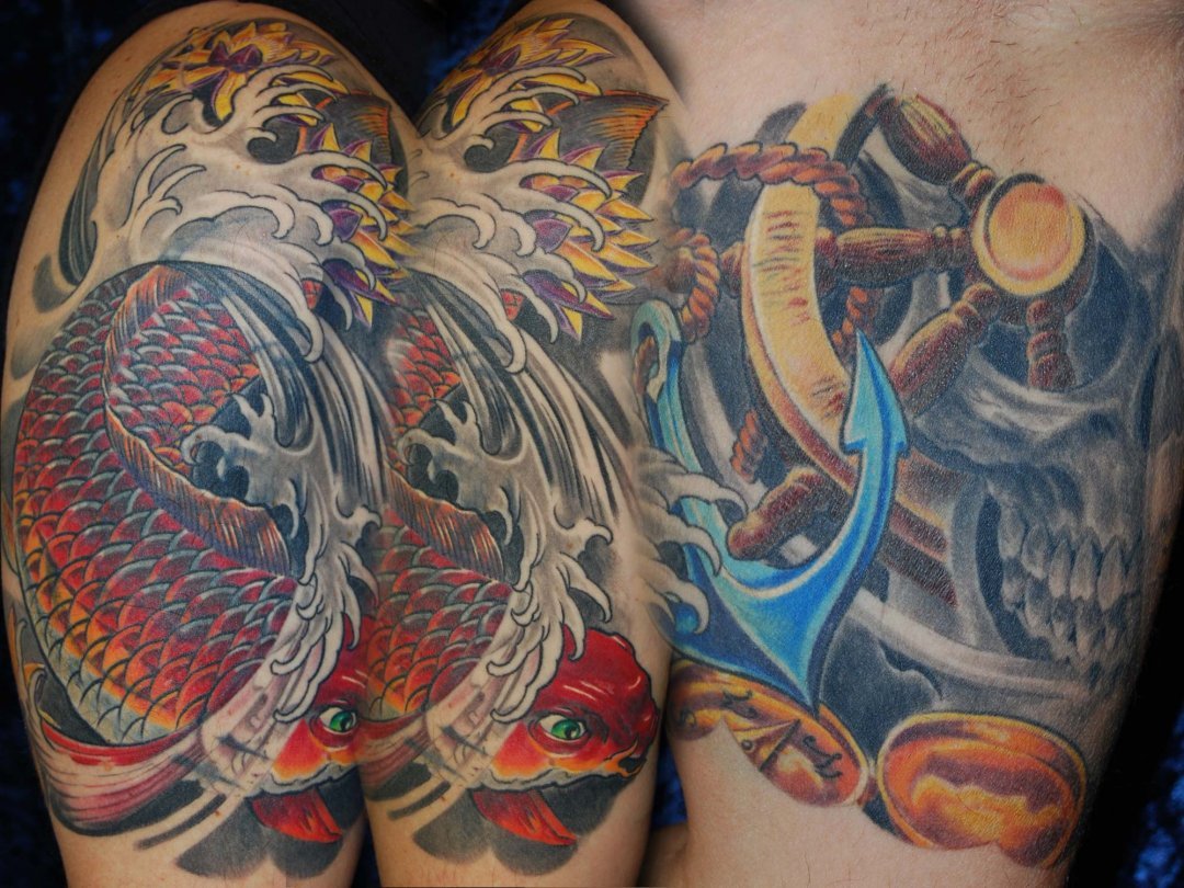 Koi Cover-up Tattoo