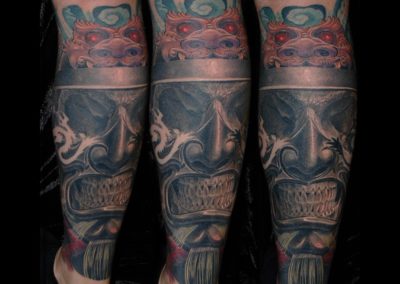 Samurai  Schädel Tattoo Skull