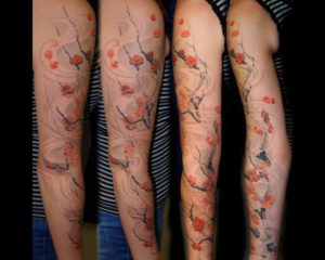 Hits for life tattoo shit for life tattoo raul münchen taufkirchen Kirschblüten im Wind verspielt Tattoo japanisch