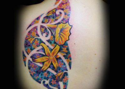 Fraktal Blumen Tattoo