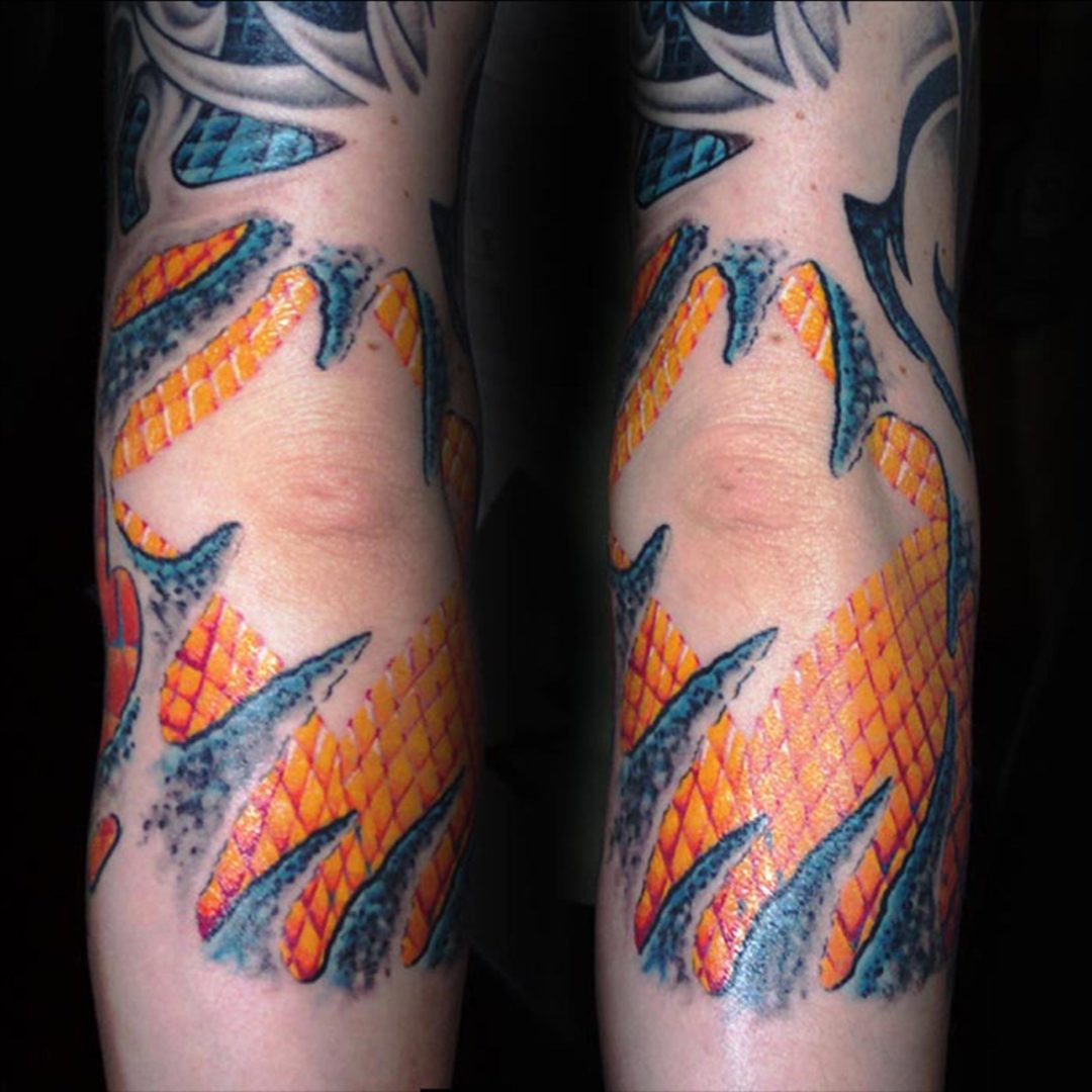 Ellbogen Fraktal Tattoo