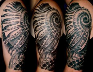 shit for life hits for life tattoo raul taufkirchen München Bayern Deutschland spirale des todes biomechanik