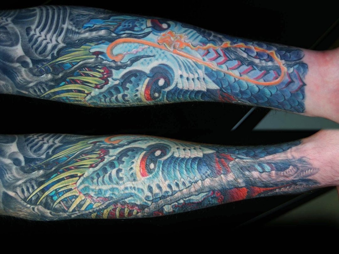 Biomechanik Tiefsee AnglerFisch Tattoo