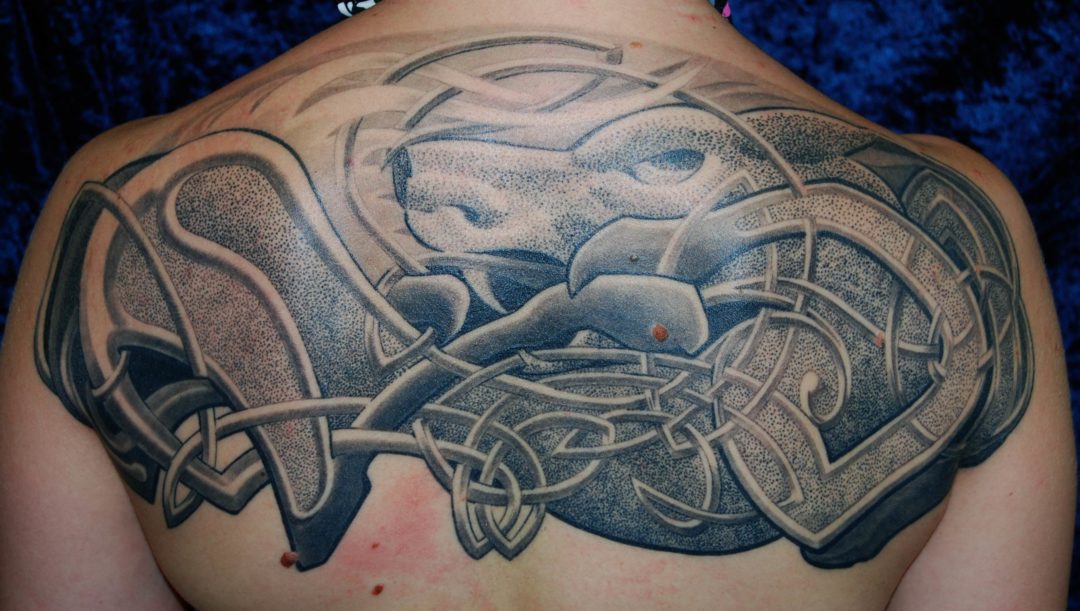 Fenrir Wolf Keltisch Tattoo Dot Work München