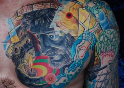 Kandinski Art Trash Tattoo Sleeve