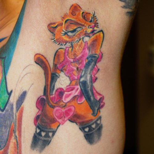 shit for life hits for life raul München Bayern Deutschland, Biomechanik, asiatische Tattoo, Trash Polka, Black und Grey, Überdeckung Cover Up Spezialist Katze