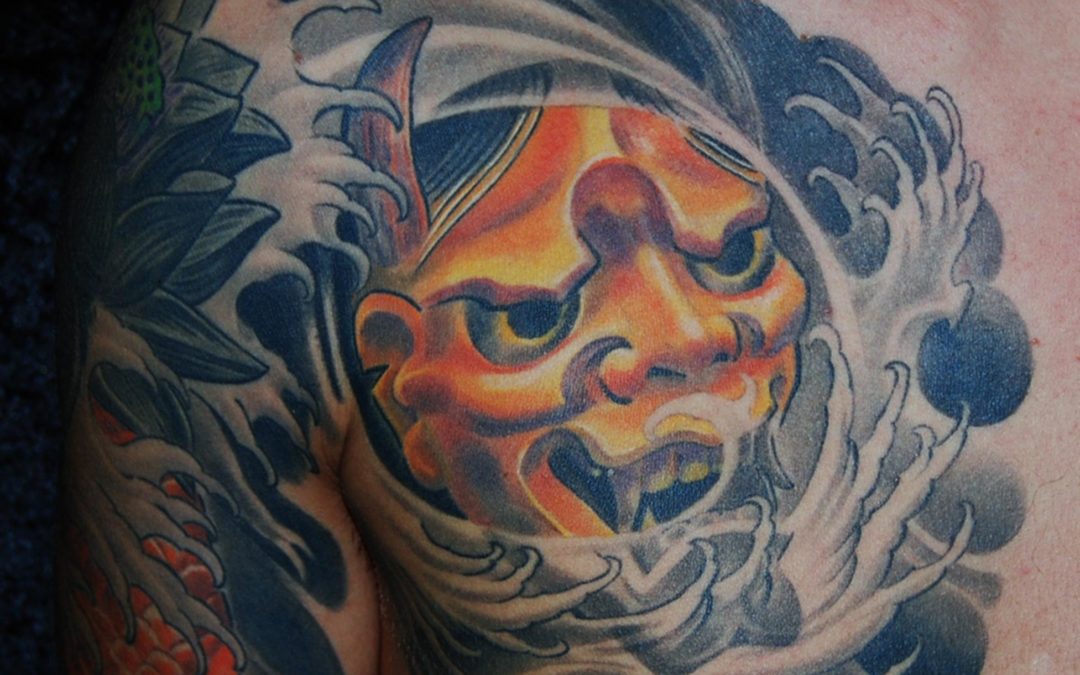 japanische Hannya Maske Tattoo München