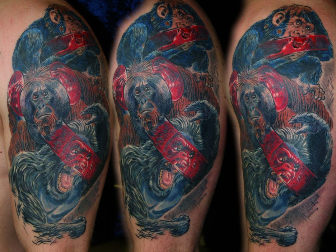 Die 3 heiligen Affen Tattoo