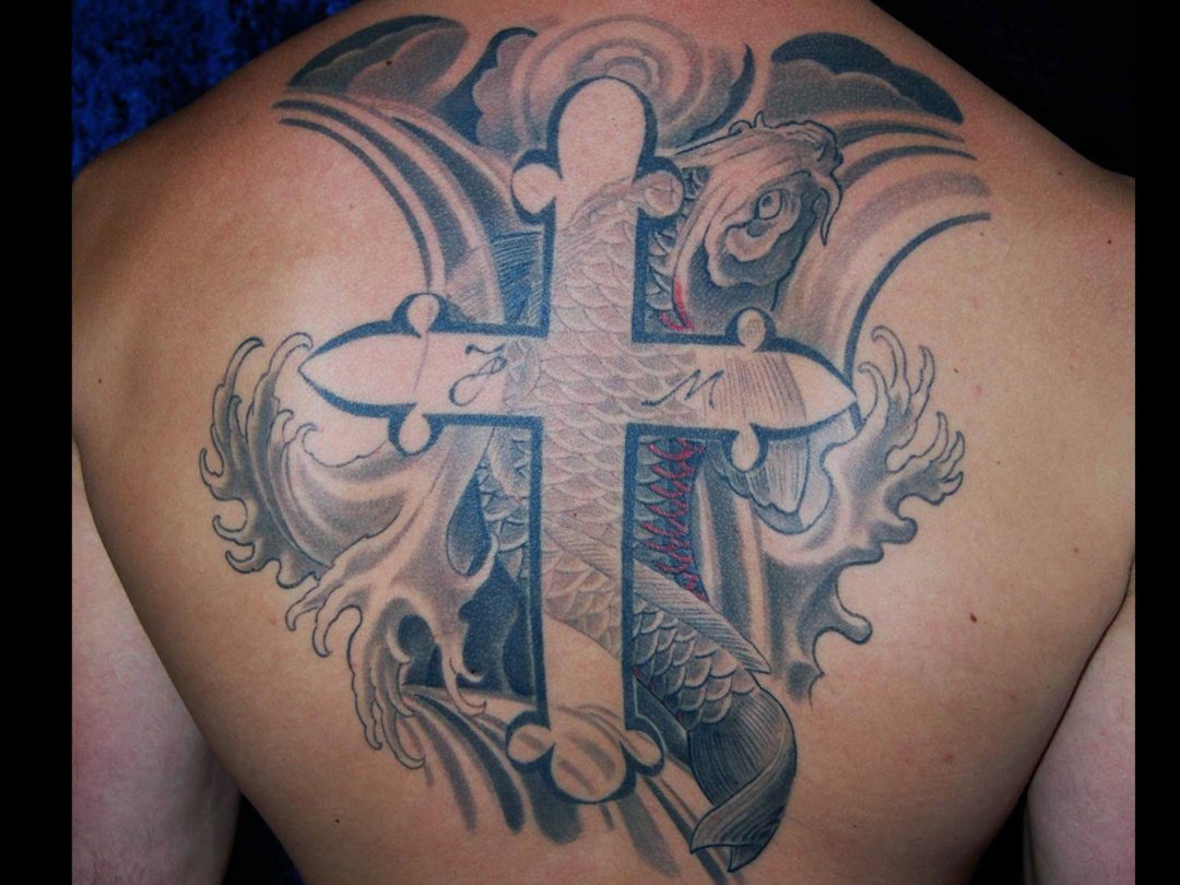 Koi Cover under Tattoo