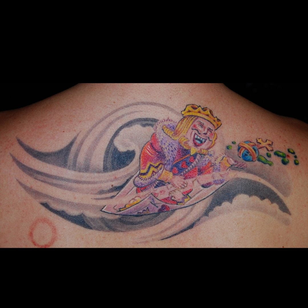 Herz König Karte Tattoo