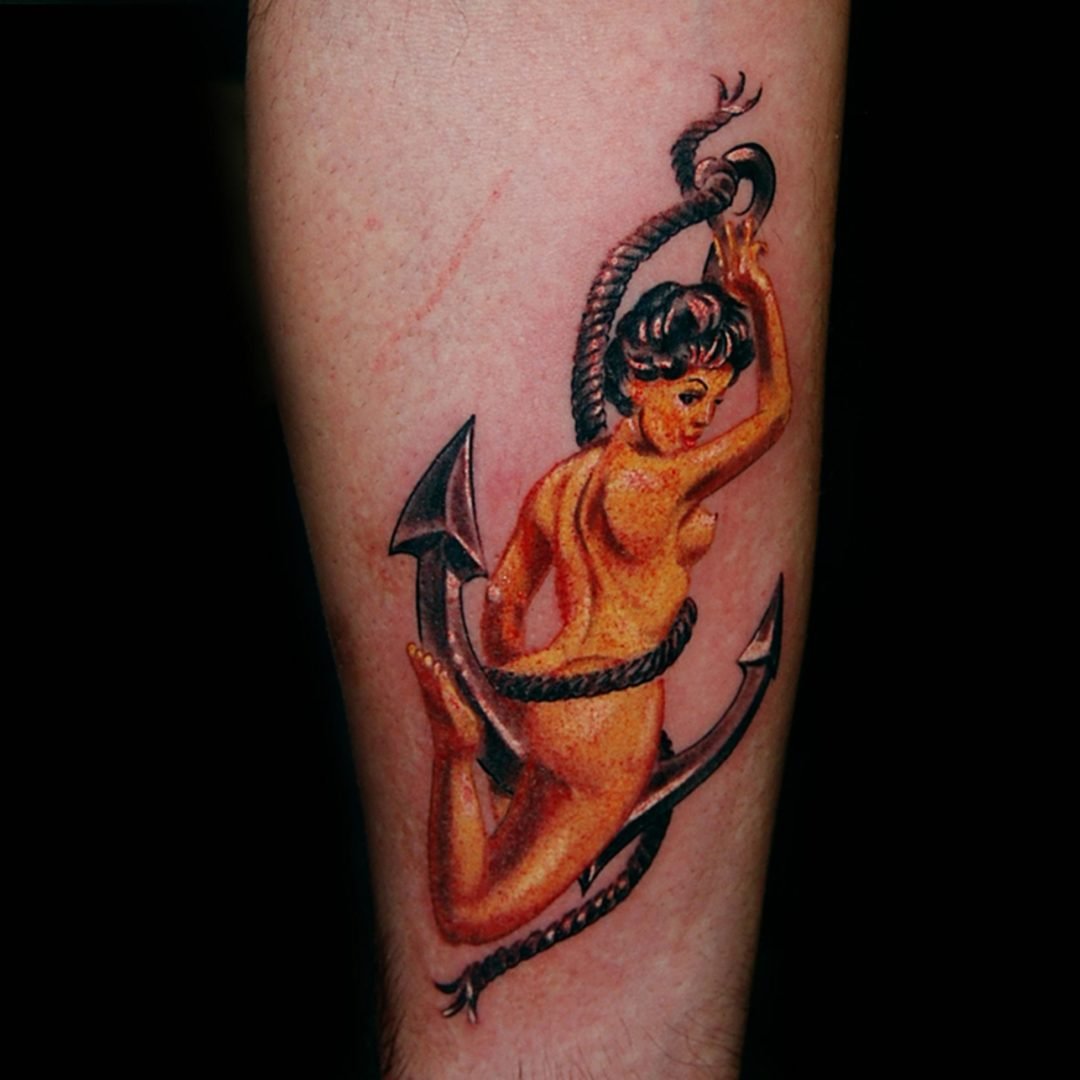 Anker Pin-up Tattoo