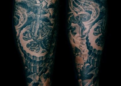 Biomechanik Knochen Schienbein Tattoo “ carpe diem „