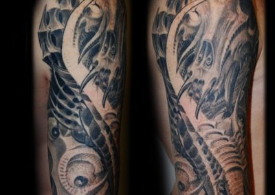 Biomechanik Coverup Überdeckung Tattoo