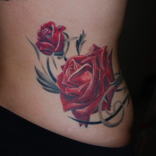 shit for life hits for life raul München Bayern Deutschland, Biomechanik, asiatische Tattoo, Trash Polka, Black und Grey, Überdeckung Cover Up Spezialist Rose Ornament realistisch