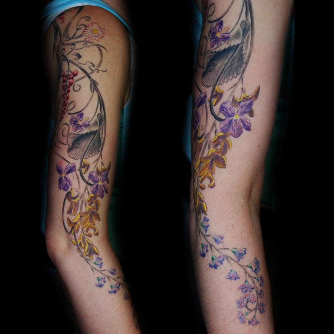Blumen Ornament Tattoo