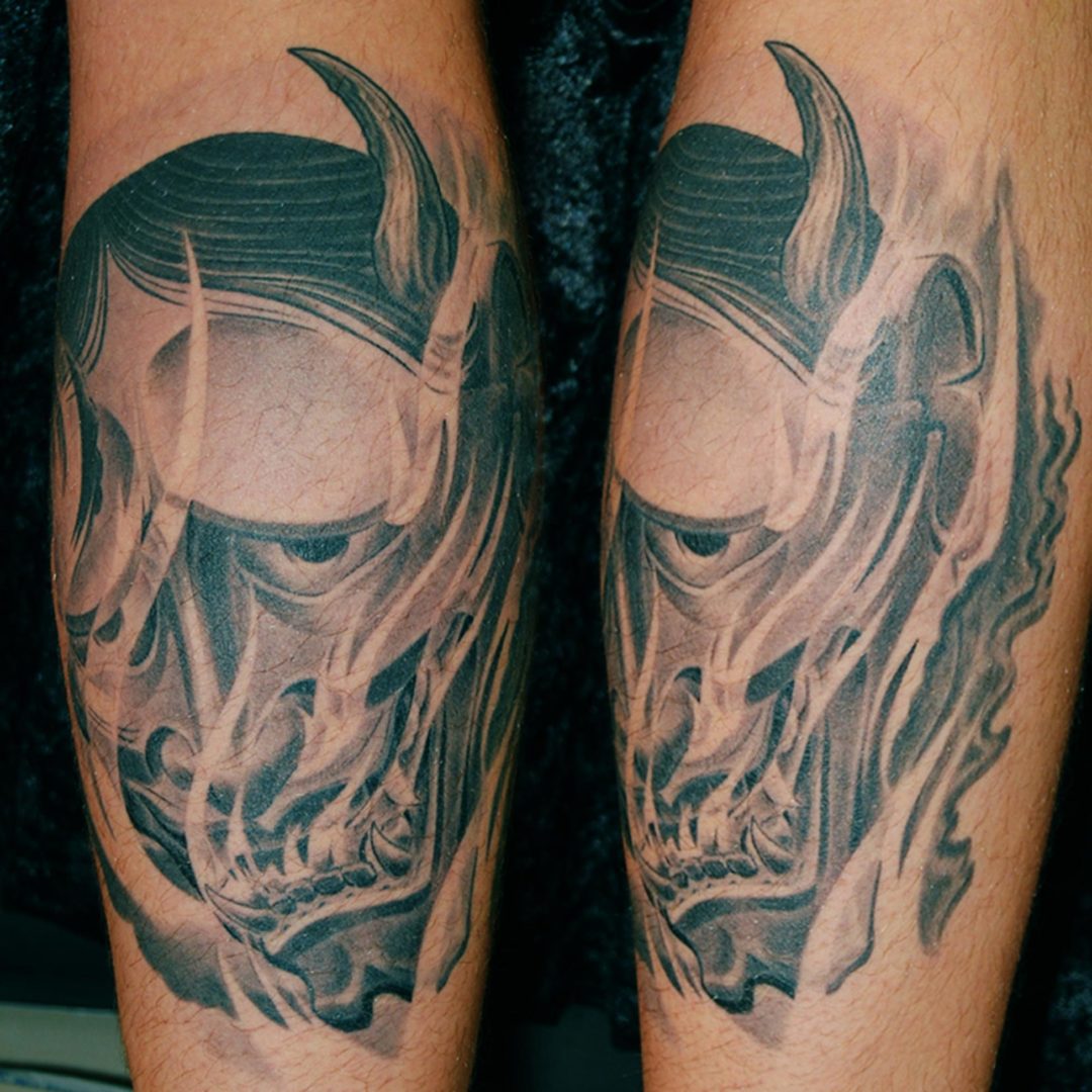 japanische Hannya Maske Tattoo München