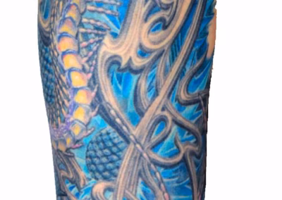 Skolopender Tausendfüßler Blaue Distel Jugendstil Tattoo Video