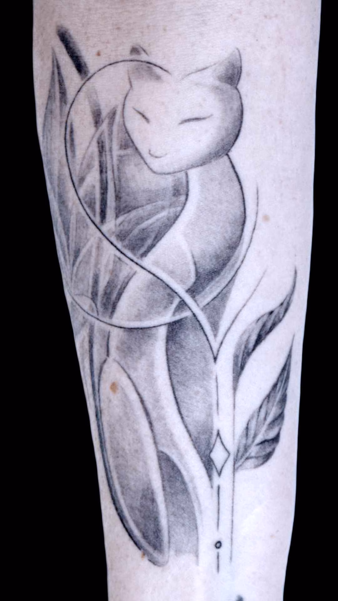 Katzen Herz Tattoo Unterarm 4