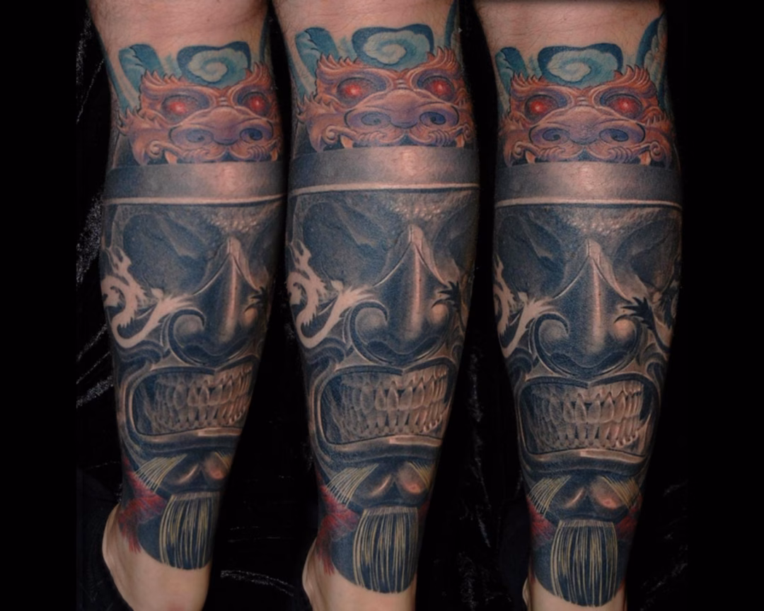 Samurai  Schädel Tattoo Skull