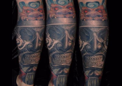 Samurai  Schädel Tattoo Skull