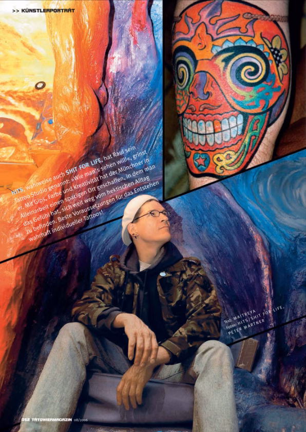 Etablierung in München: Hits for Life Studioeröffnung Bericht  im TätowierMagazin (2006) Raul Beyer
