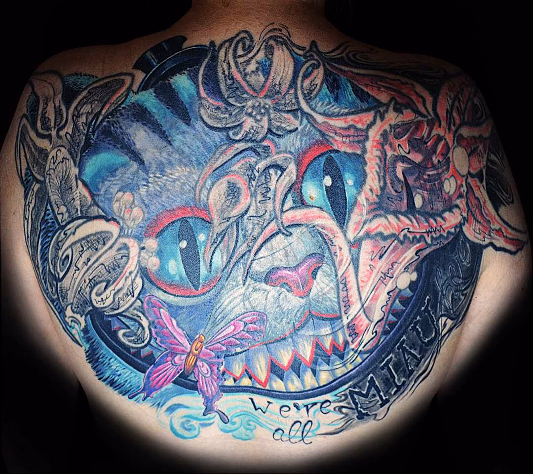Grinsekatze Tattoo