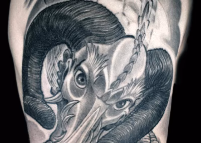 Widder Drache Tattoo